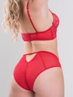 Lovehoney Parisienne Charm Red Lace Crotchless Bra Set - Image 6