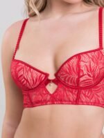Lovehoney Parisienne Charm Red Lace Crotchless Bra Set - Image 7