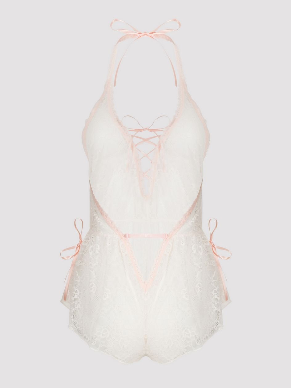 a48682g86665.jpg Lovehoney Flirty Lace Ivory Teddy - Image 1