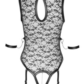 Cottelli Black Lace Crotchless Restraint Body