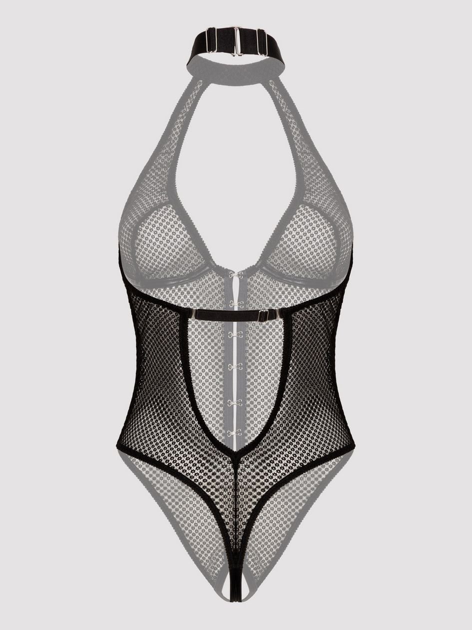 a50045g88151.jpg Lovehoney Forbidden Romance Black Mesh Crotchless Body - Image 1